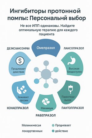 Гайд по применению ингибиторов протонной помпы: "ИПП такие разные". Левитская А. В.